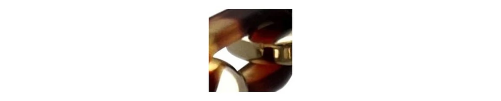 Olivia Pratt Bracelet Style Metal and Tortoise Women Watch