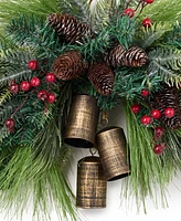 Holiday Lane Wall Decor Wreath with Bell, Created for Macy's