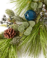 Holiday Lane Green Garland with Blue Berries, Created for Macy's