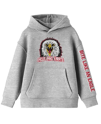 Cobra Kai Boys 3 Eagle Fang Karate Youth Athletic Heather Graphic Hoodie