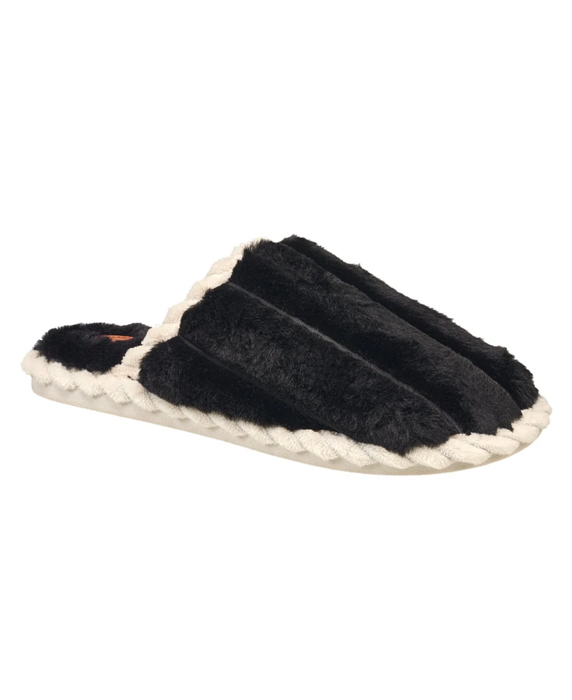 French Connection Women's Fluffy Textured Slipper