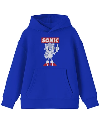 Sonic the Hedgehog Boys Classic Character Youth Royal Blue Hoodie