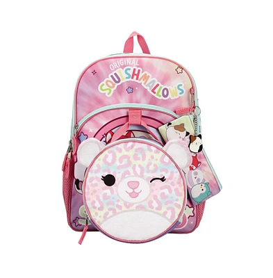 Squishmallows Michaela Cheetah 5-Piece Backpack Set