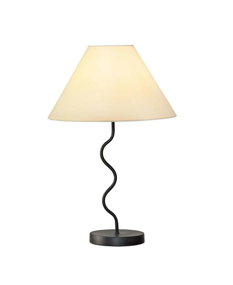 Brightech Squiggle 22" Led Contemporary Modern Table Lamp with Empire Shade