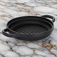 BergHOFF Graphite Enamel Cast Iron Round Grill Pan 10.25"