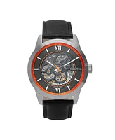 Heritor Automatic Jonas Leather-Band Skeleton Men's Watch