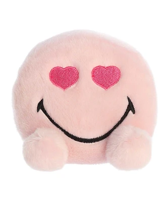 Aurora Mini Palm Pals Heart Eyes Smileyworld Vibrant Plush Toy Pink 4"