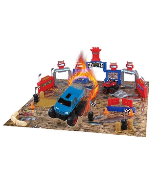 World Tech Toys 54pcs Monster Truck Mayhem Friction Play Set - 2 pack Ford