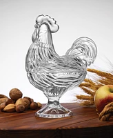 Godinger Harvest Rooster Covered Glass Crystal Box