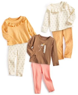 First Impressions Baby Girls Long Sleeve Tops Ribbed Ruffled Back Leggings Created For Macys