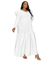 L I V D Plus Isabel Tiered Maxi Dress