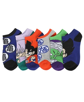 Dragon Ball Z Boys Dragon Ball Super Characters & Kanji Youth 6-Pair Ankle Socks