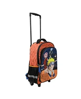 Naruto Anime Characters Youth 16” Orange Rolling Backpack