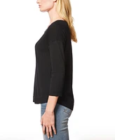 Melissa Paige Women's Boat-Neck Button-Back Sweater