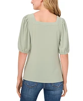 CeCe Women's Square-Neck Puff-Sleeve Blouse