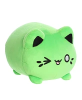 Aurora Small Toxic Green Meowchi Tasty Peach Enchanting Plush Toy 7"