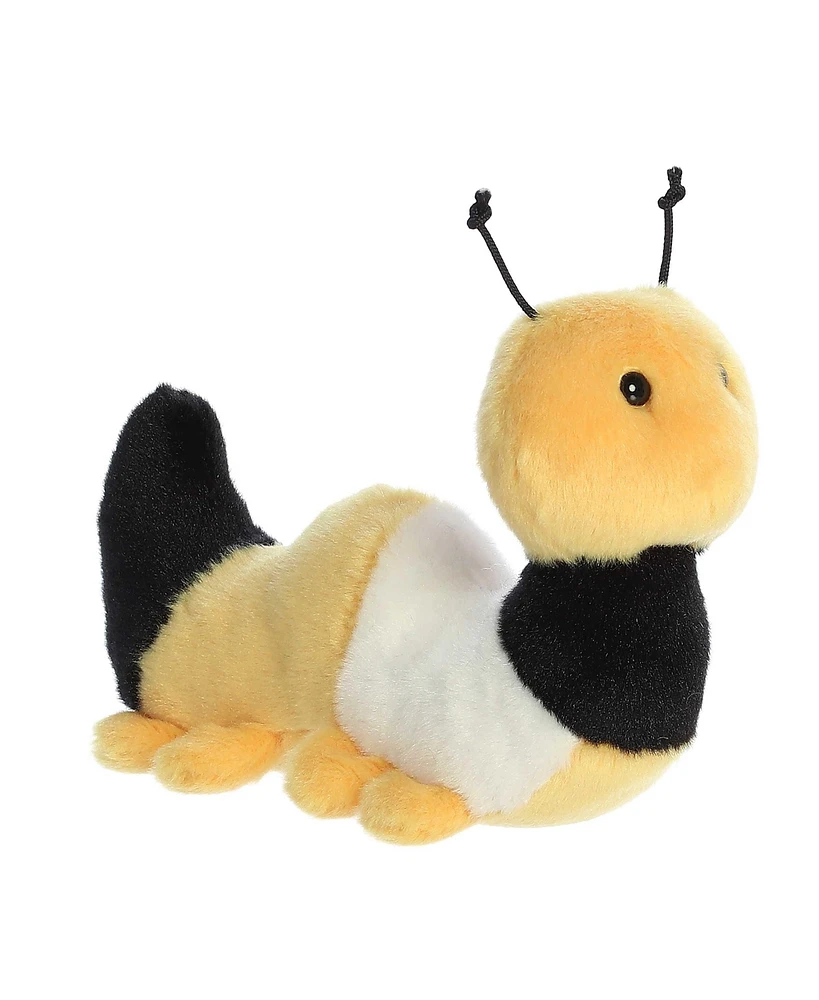 Aurora Small Monarch Caterpillar Mini Flopsie Adorable Plush Toy Yellow 6.5"