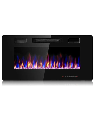 Slickblue 36 Inch Ultra Thin Wall Mounted Electric Fireplace