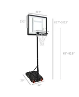 Sugift Height-Adjustable Portable Basketball Hoop System