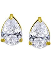 Giani Bernini Cubic Zirconia Pear Solitaire Stud Earrings, Created for Macy's