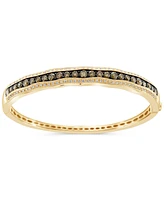 Le Vian Red Carpet Chocolate Diamond & Vanilla Diamond Wavy Bangle Bracelet (3-1/2 ct. t.w.) in 14k Gold