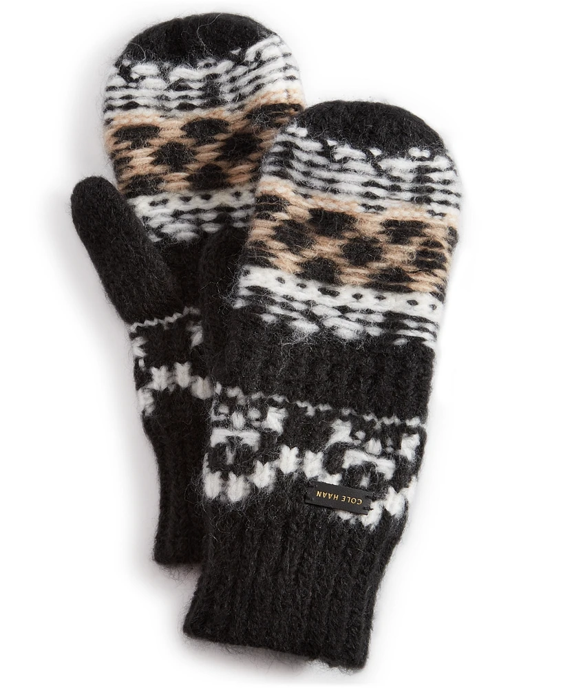 Cole Haan Women's Reversible Fair Isle Mittens