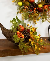 Northlight Apples and Pears Cornucopia Fall Harvest Decoration - 20"