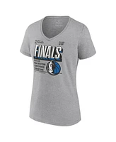 Fanatics Women's Steel Dallas Mavericks 2024 Western Conference Champions Locker Room T-Shirt