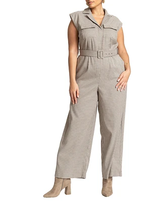 Eloquii Plus Belted Jumpsuit