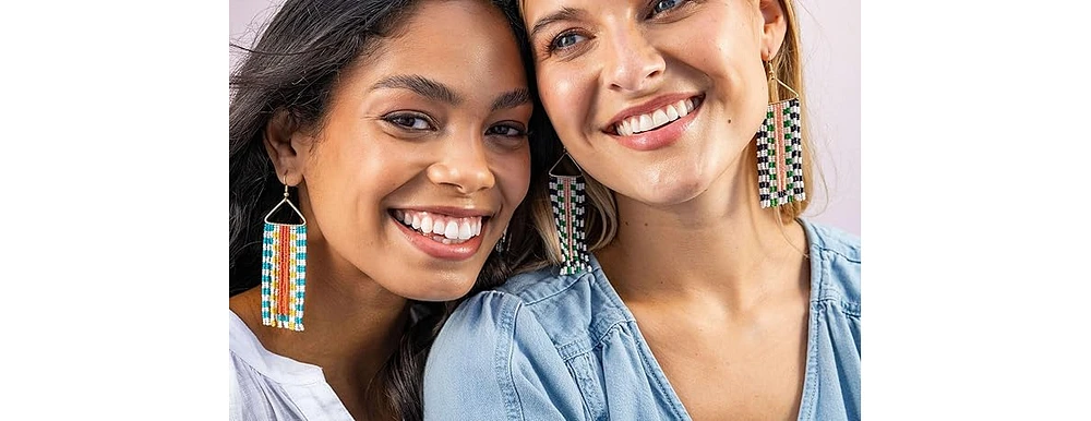 Ink + Alloy Brooke Beaded Fringe Earrings