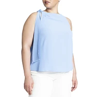 Eloquii Plus Shoulder Tie Boat Neck Top