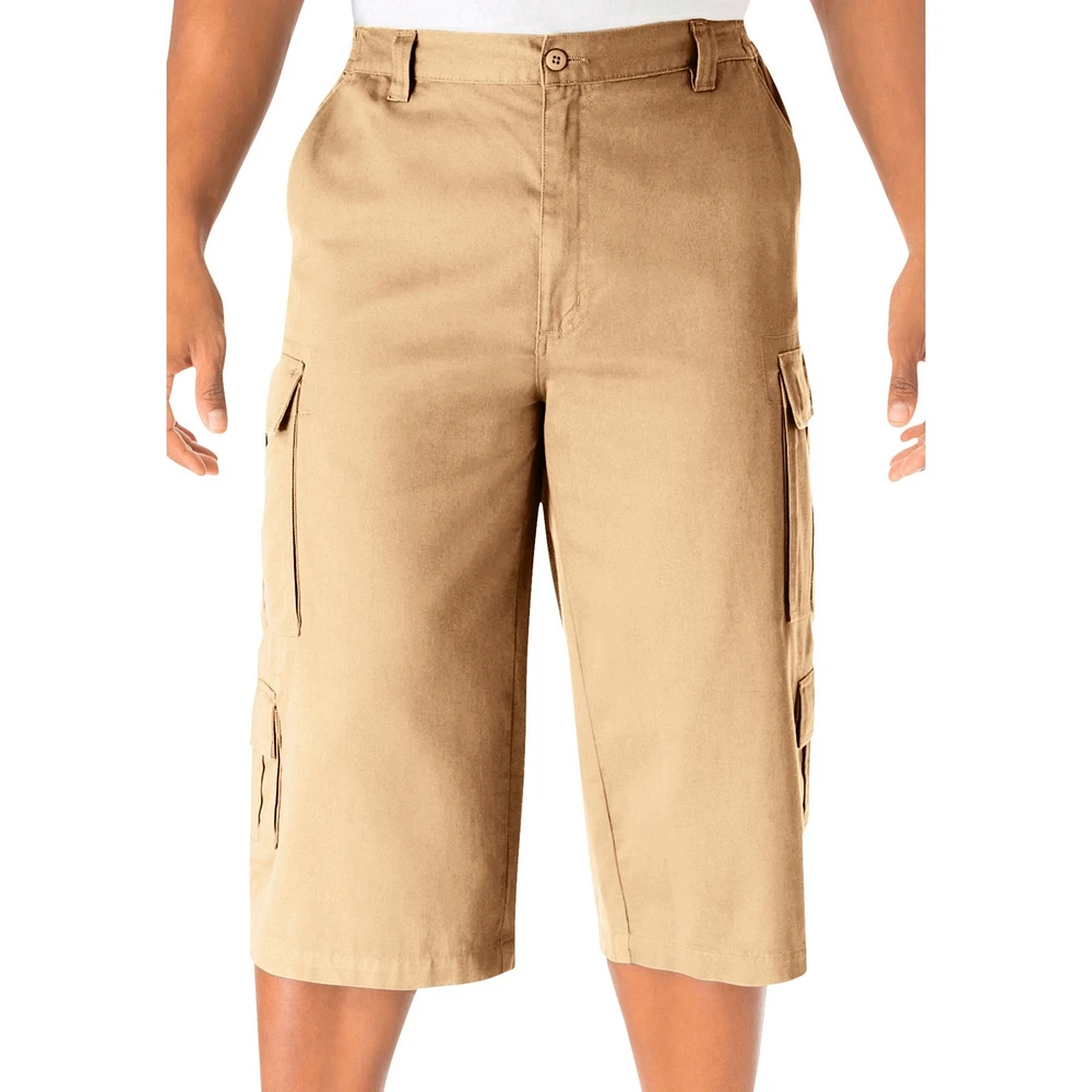 KingSize Big & Tall 17" Side Elastic Cargo Shorts