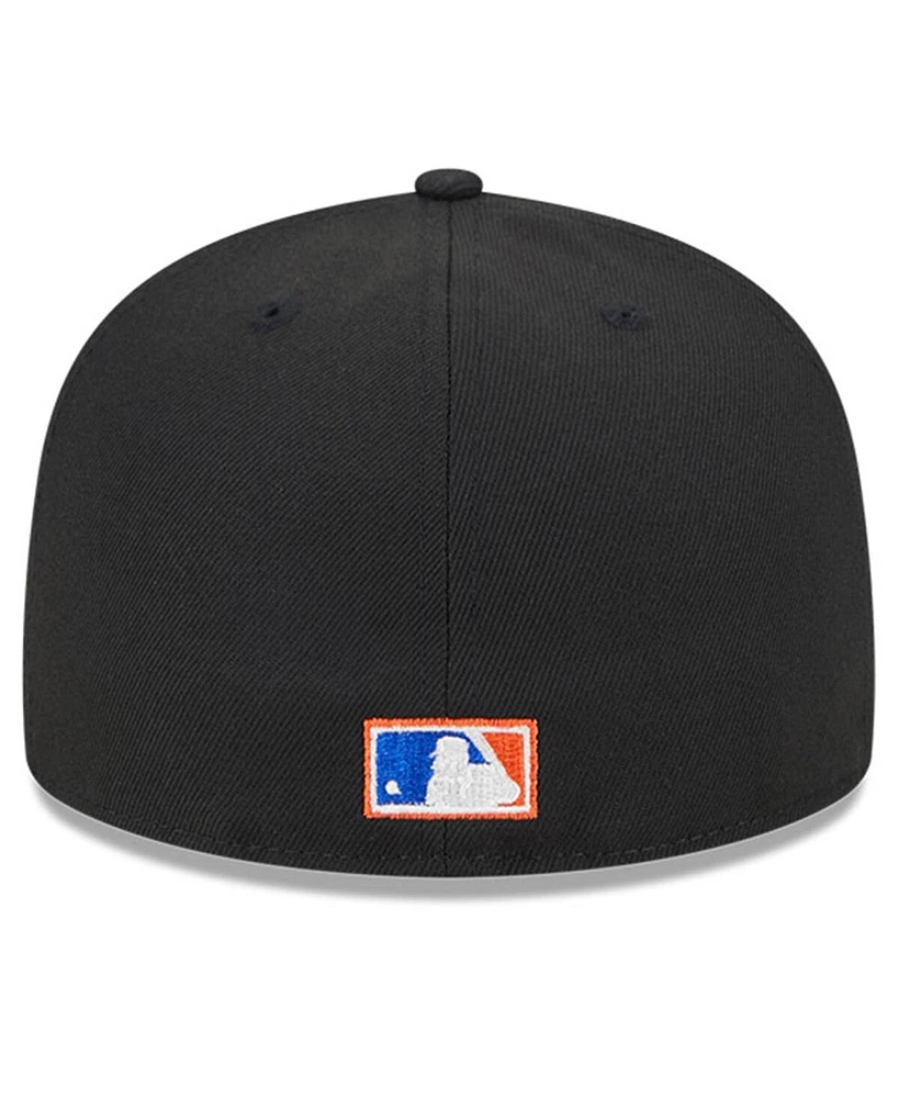 New Era Men's Black York Mets Big League Chew Team 59FIFTY Fitted Hat