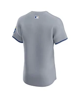 Nike Men's Gray Kansas City Royals Road Vapor Premier Elite Patch Jersey