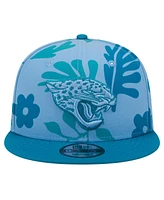 New Era Men's Teal Jacksonville Jaguars Leafy 9FIFTY Snapback Hat