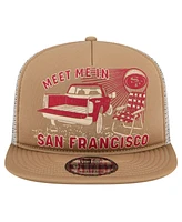 New Era Men's Tan San Francisco 49ers Meet Me 9FIFTY Snapback Hat