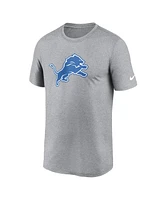 Nike Men's Heather Gray Detroit Lions Legend Logo Performance T-Shirt