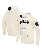 Pro Standard Men's Cream Brooklyn Nets Triple Tonal Dk Pullover Hoodie