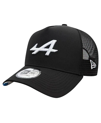 New Era Men's Black Alpine Endurance Logo Trucker Adjustable Hat