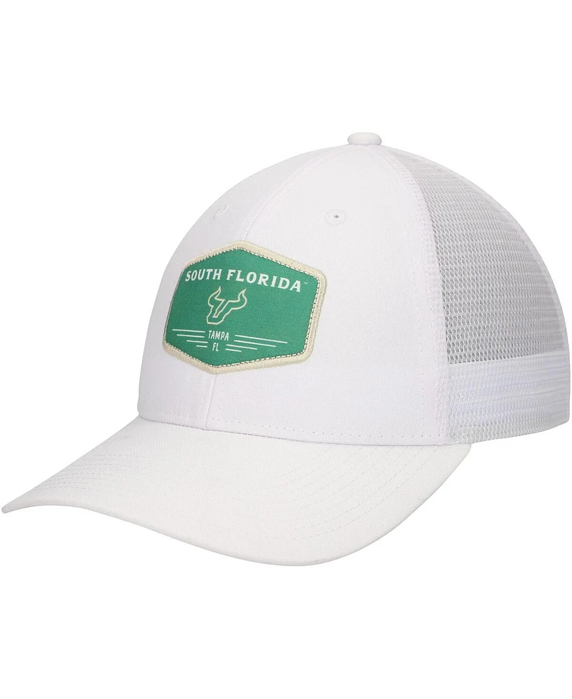 Ahead Men's White South Florida Bulls Brant Trucker Adjustable Hat