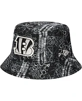 New Era Men's Black Cincinnati Bengals Shibori Bucket Hat