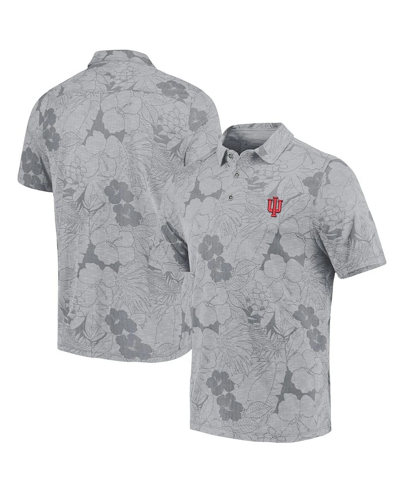 Tommy Bahama Men's Gray Indiana Hoosiers Miramar Blooms Polo