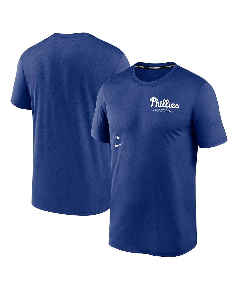 Nike Men's Royal Philadelphia Phillies Authentic Collection Early Work Tri-Blend Performance T-Shirt