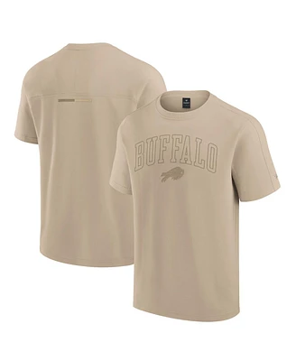 Fanatics Signature Men's and Women's Khaki Buffalo Bills Elements Heavyweight Tri-Blend T-Shirt