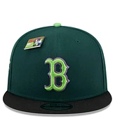 New Era Men's Green/Black Boston Red Sox Sour Apple Big League Chew Flavor Pack 9FIFTY Snapback Hat