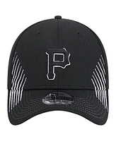 New Era Men's Black Pittsburgh Pirates Active Dash Mark 39THIRTY Flex Hat