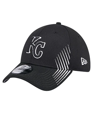 New Era Men's Black Kansas City Royals Active Dash Mark 39THIRTY Flex Hat