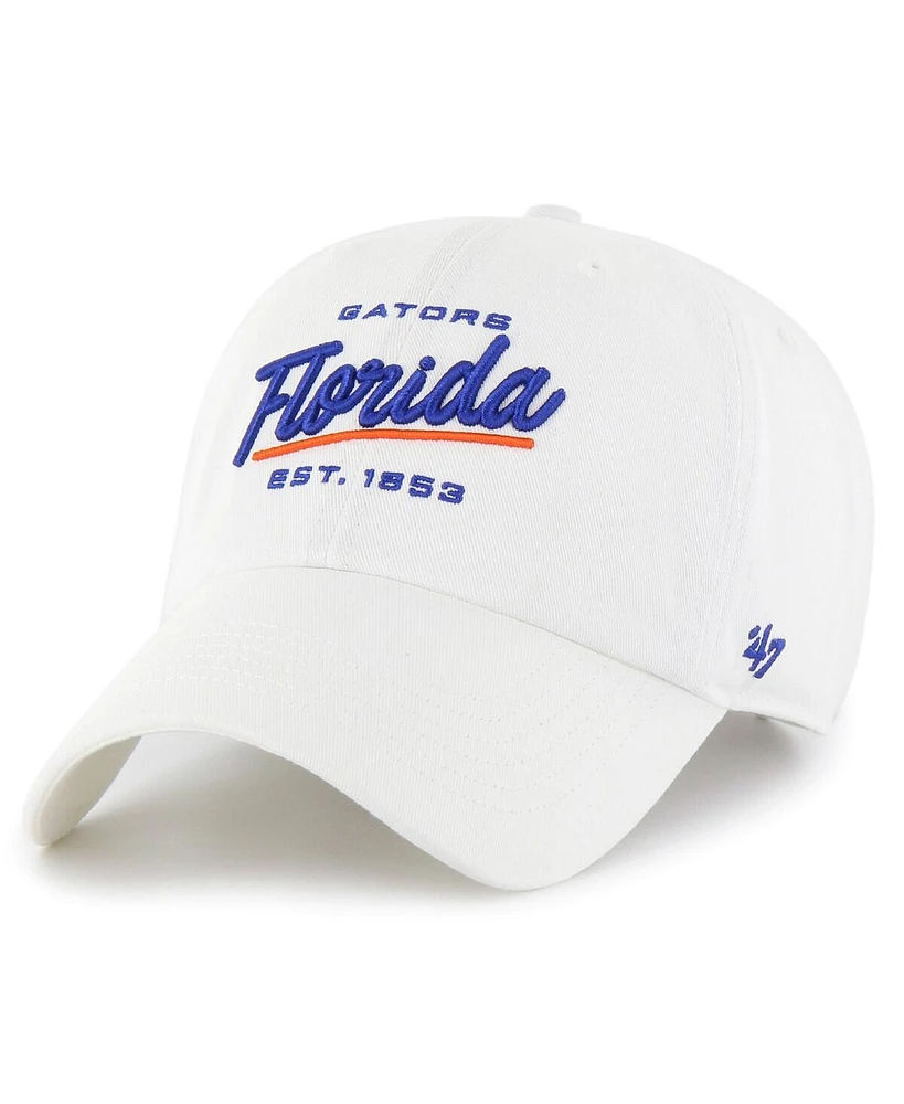 47 Brand Women's White Florida Gators Sidney Clean Up Adjustable Hat