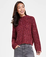 Dkny Jeans Women's Mock Neck Ribbed Knit Sweater