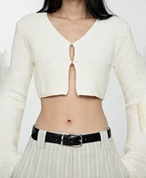 Mango Women's Knitted Cropped Cardigan